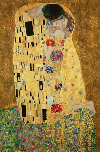 Ausschnitt aus Der Kuss - Gustav Klimt