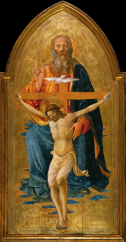 Holy Trinity with Saints von Domenico di Michelino