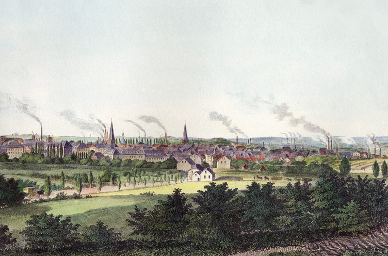 Essen, Gesamtansicht um 1850 von Ohrmann