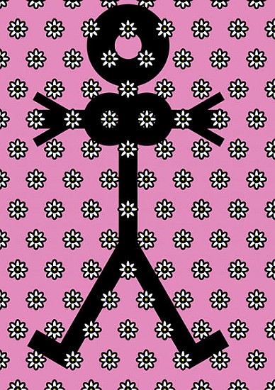 Woman with Flower Icons, 2006 (digital)  von Thisisnotme 