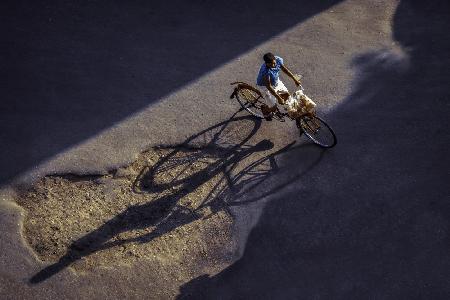 Playing with the golden hour bike