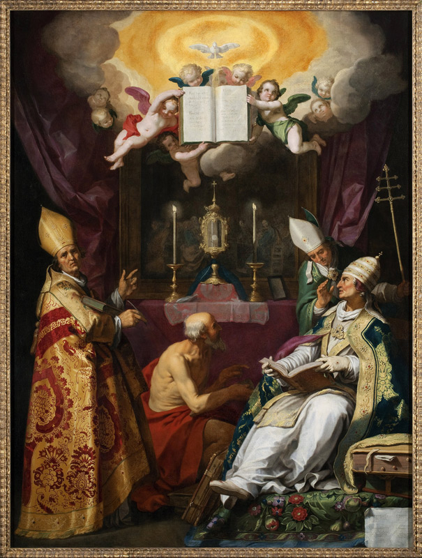 Die vier lateinischen Kirchenväter von Abraham Bloemaert