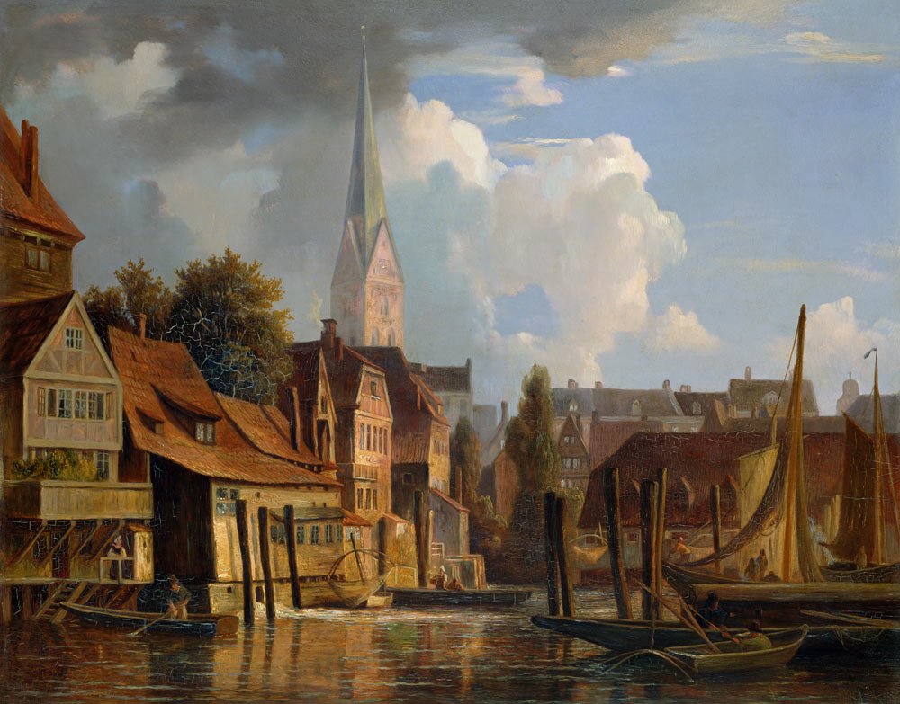 The Kleine Alster in 1842 von Adolf Vollmer