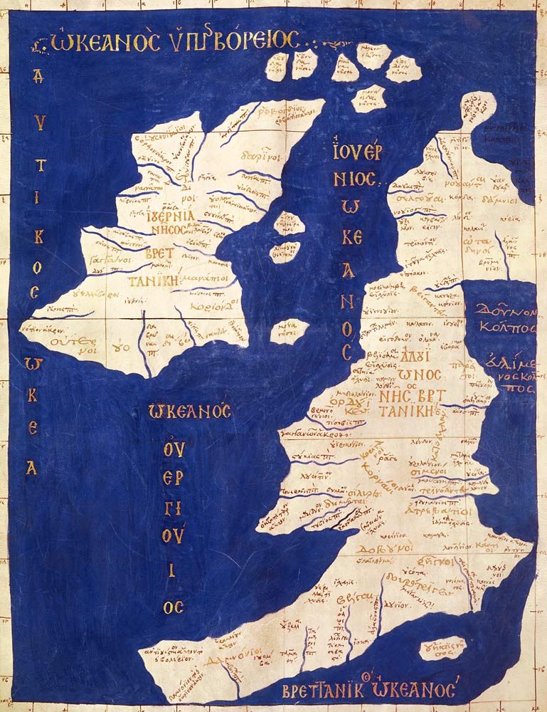 Map of the British Isles, from ''Geographia'' von (after) Ptolemy