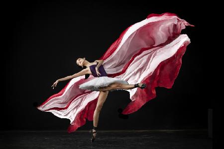 Red and white balerina