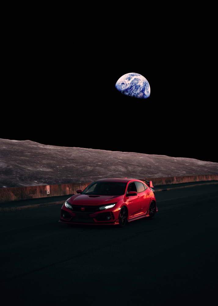 Civic Driving On Moon von Al Barizi