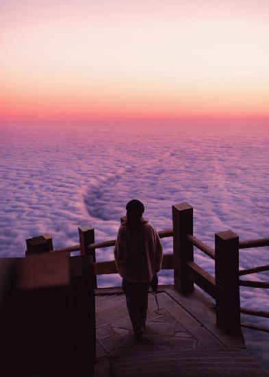 Woman Waiting Sunset