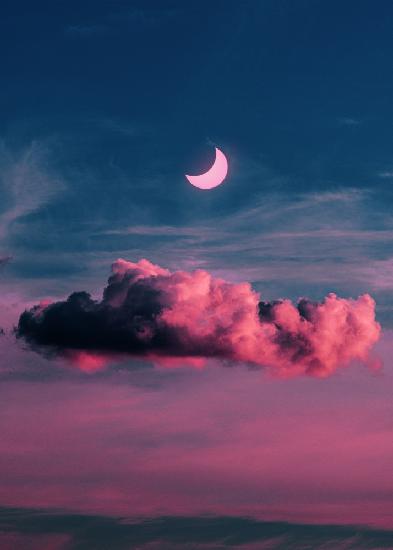 Moon and Cloud