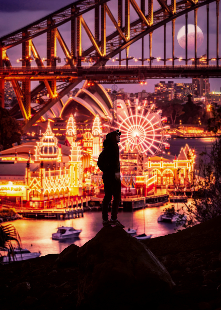 Sydney Harbor Bridge At Night von Al Barizi