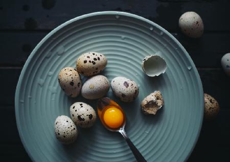 Eggs in a plate