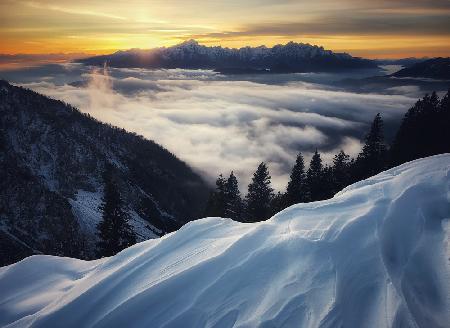 Sunset in the mountains