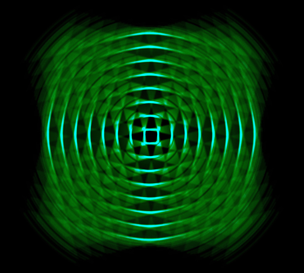 optical geometric in green von Alex Caminker