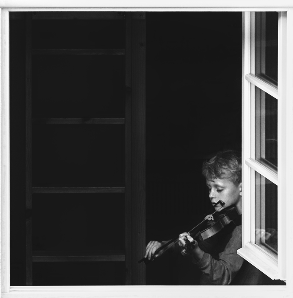 Violinist in the window von Alexander Jikharev