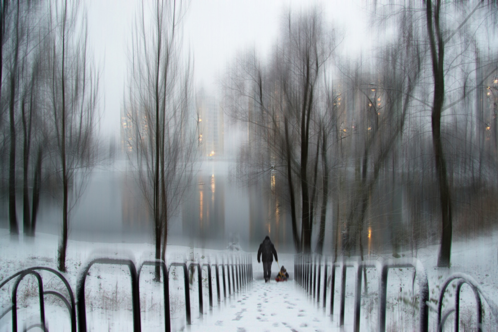 Winter evening von Alexander Kiyashko