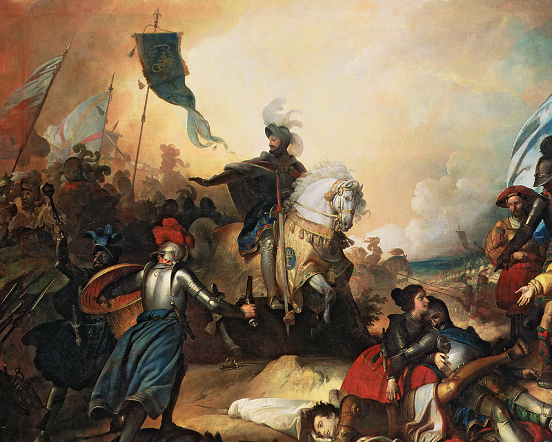 The Battle of Marignan, 14th September 1515 - Ausschnitt von Alexandre Evariste Fragonard