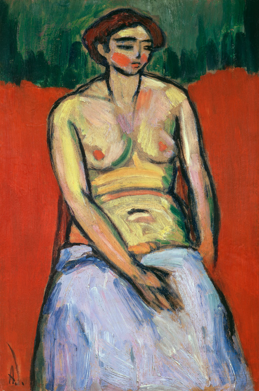 Sitzender weiblicher Akt von Alexej von Jawlensky