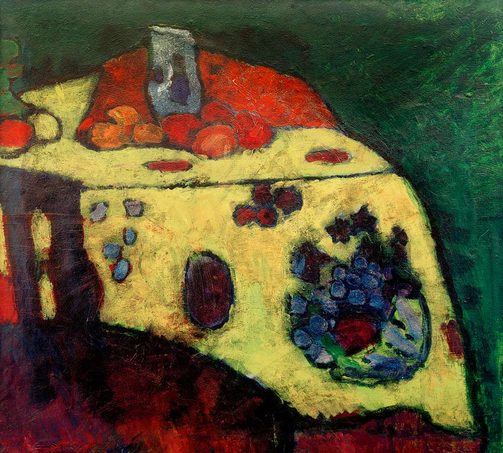 Stillleben mit gelber Decke von Alexej von Jawlensky