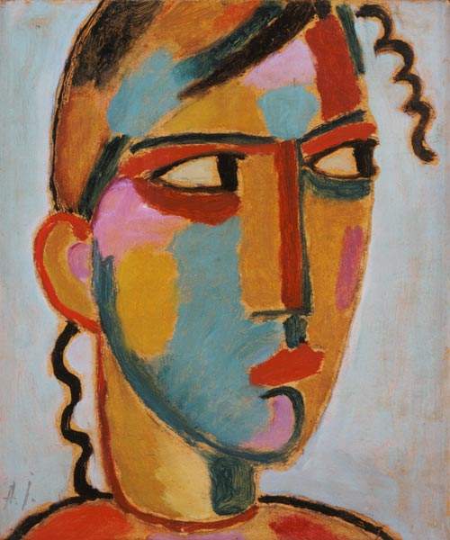 Kopf eines Mädchens. von Alexej von Jawlensky