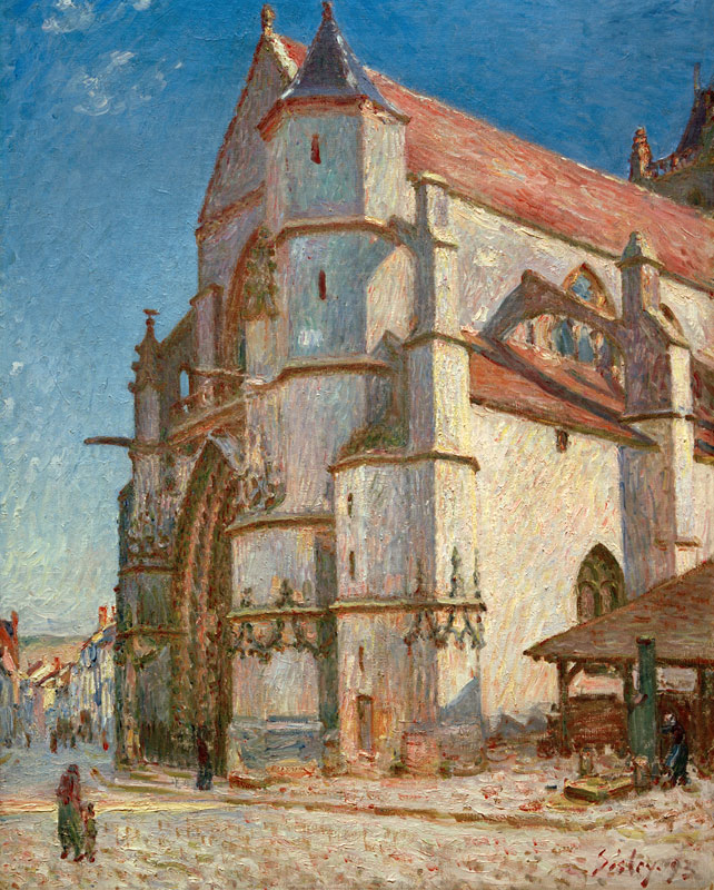 A.Sisley, Die Kirche von Moret von Alfred Sisley