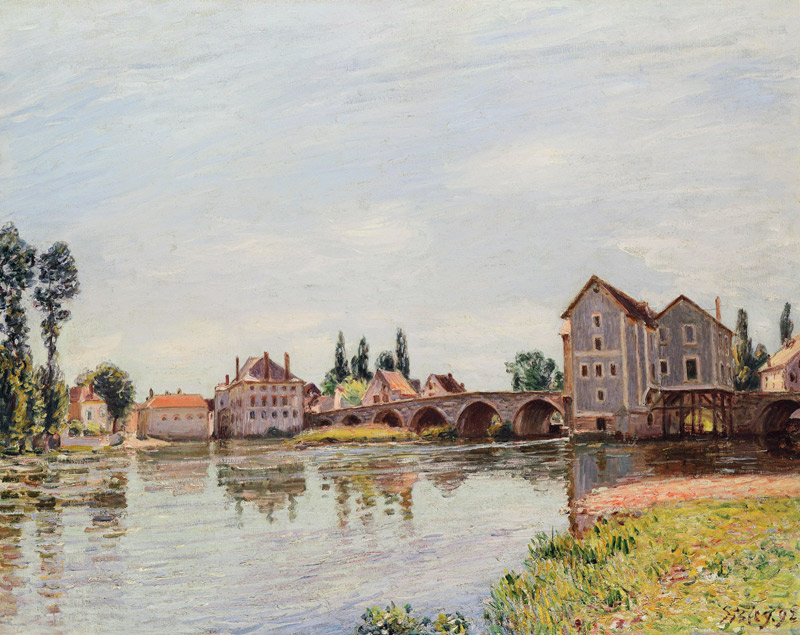 Moret, Fluss und Brücke von Alfred Sisley