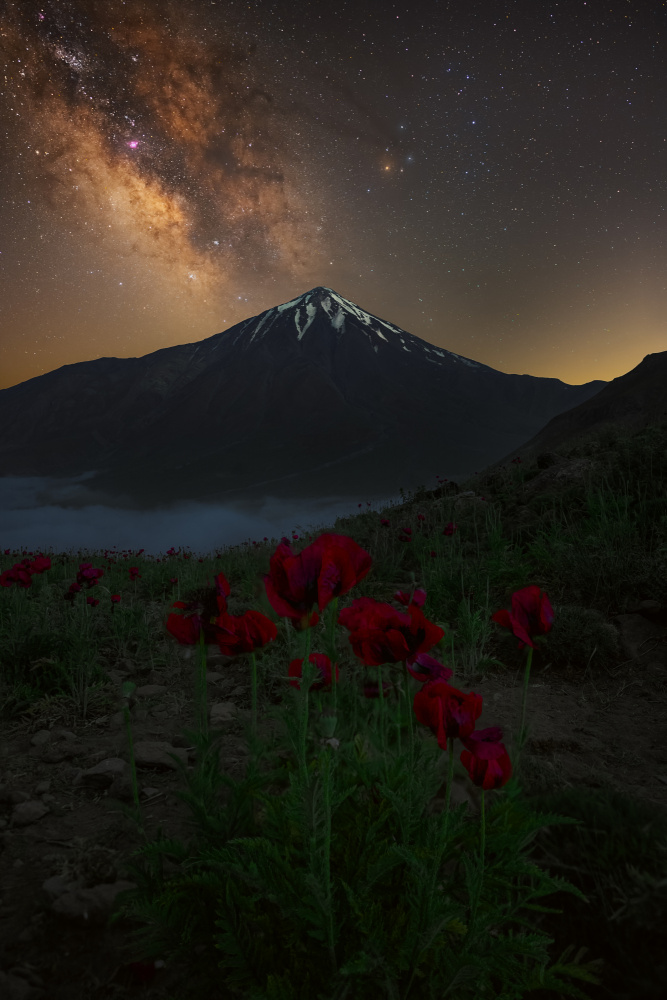 Milky way on top of the Damavand von Ali Fallahzadeh