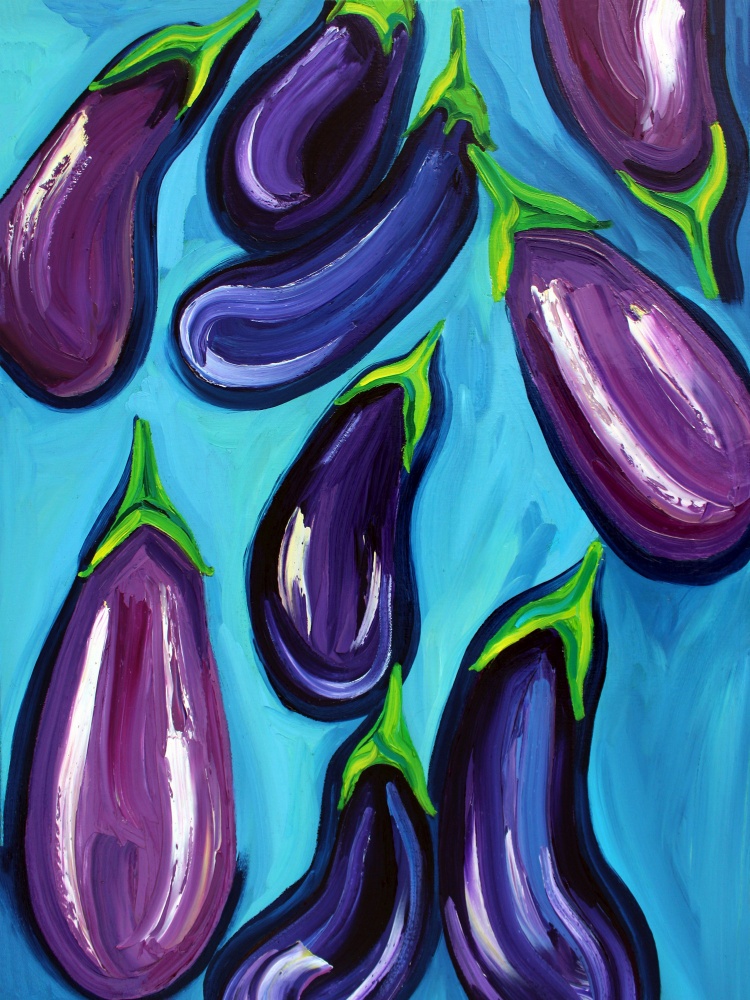 Aubergines Rain von Alice Straker