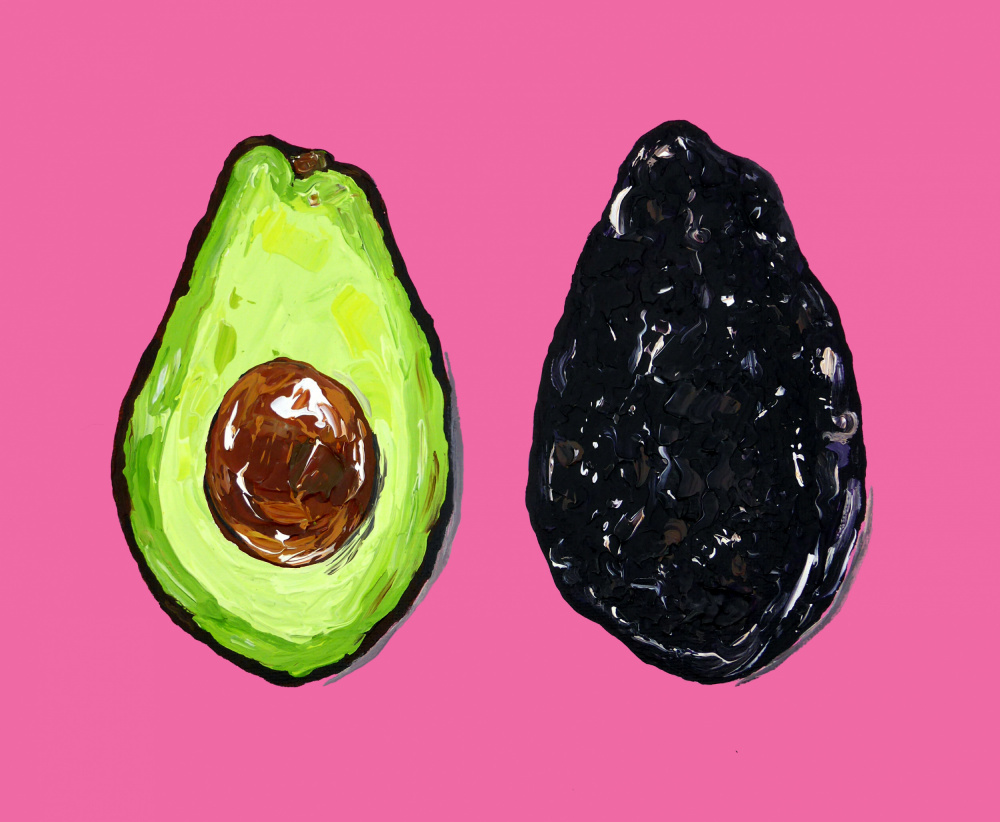 Avocado On Pink von Alice Straker