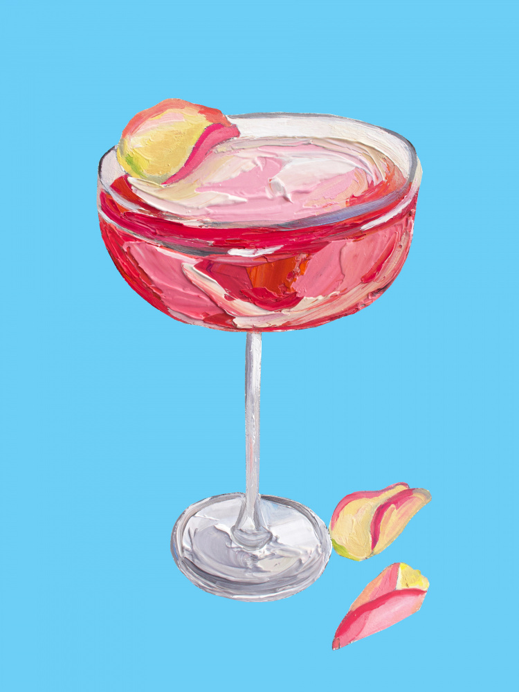 Sparkling Rose Gin Cocktail von Alice Straker