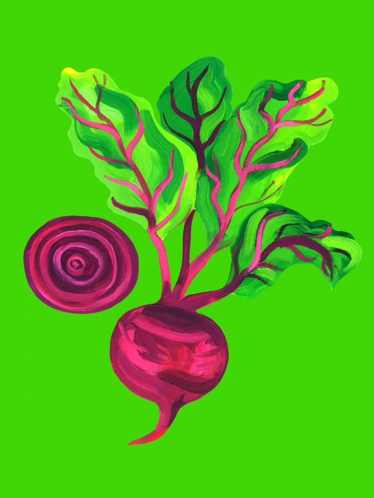 Beetroot Swirl Green von Alice Straker