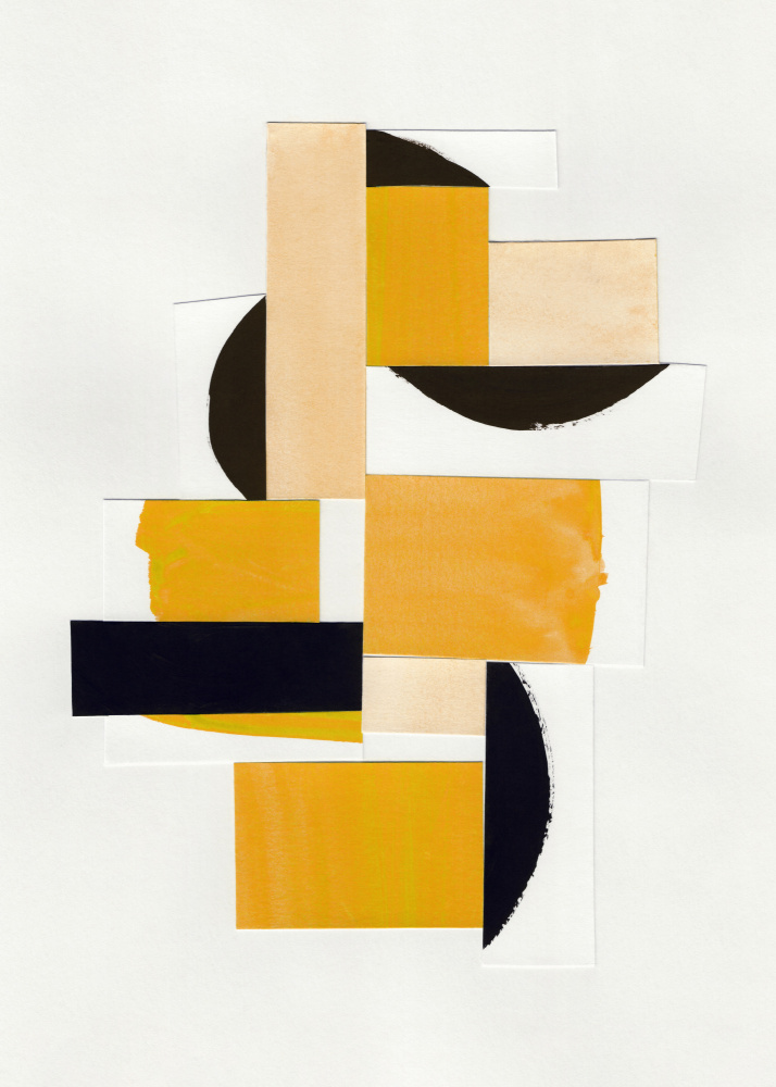 Yellow Abstract Collage von Alisa Galitsyna