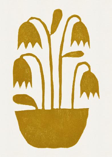 Linocut Tulips #1