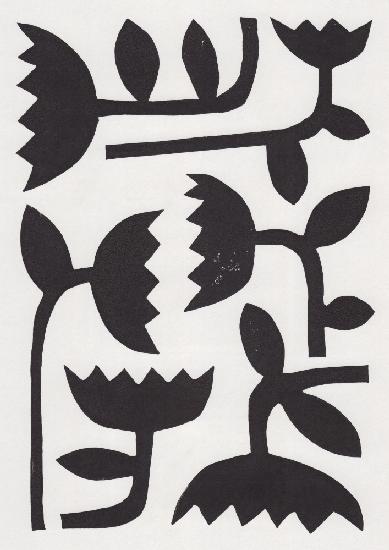 Linocut Tulips #3