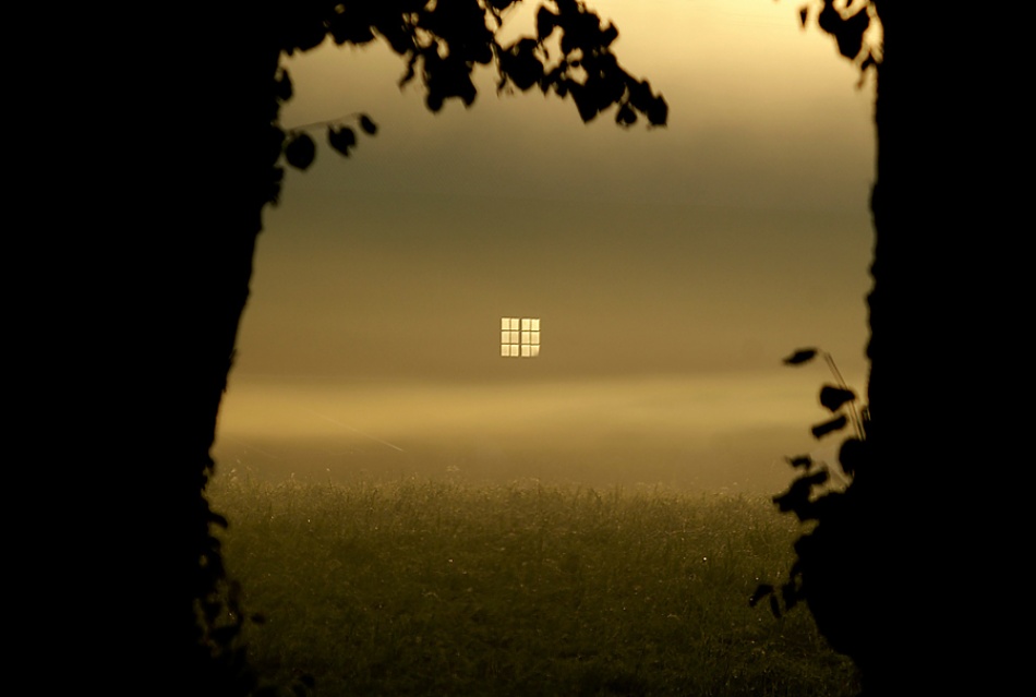 a window in morning mist von Allan Wallberg