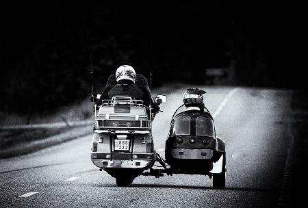 Motorcycle with side trolley