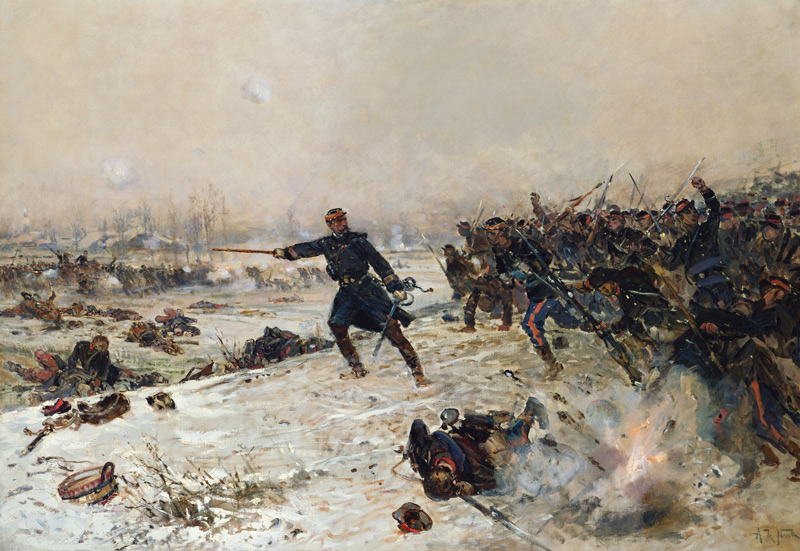 Episode of the War of 1870, Battle of Chenebier, 16th January 1871 von Alphonse Marie de Neuville