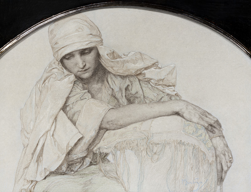 Studie einer jungen Frau, 1929.   von Alphonse Mucha