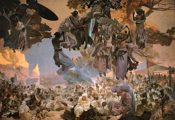 Svantovit Festival on the Island of Rugen, from the ''Slav Epic'' von Alphonse Mucha