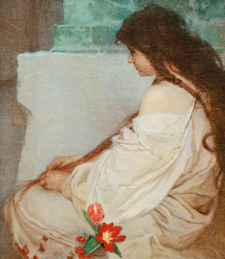 Mädchen mit Tulpen, 1920. 