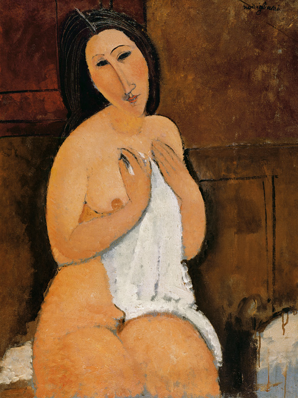 Seated Nude with a Shirt von Amedeo Modigliani