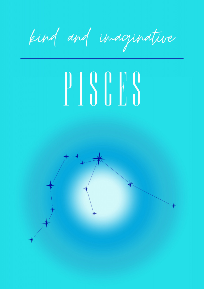 Pisces Zodiac Print Art von Amélie