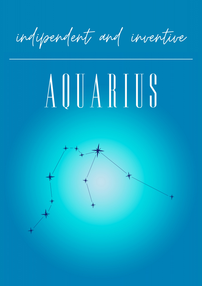 Aquarius Zodiac Print Art von Amélie