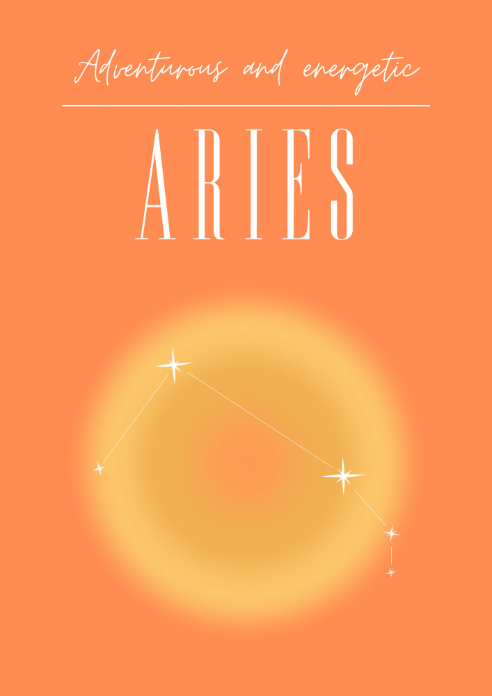 Aries Zodiac Print Art von Amélie