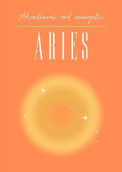 Aries Zodiac Print Art