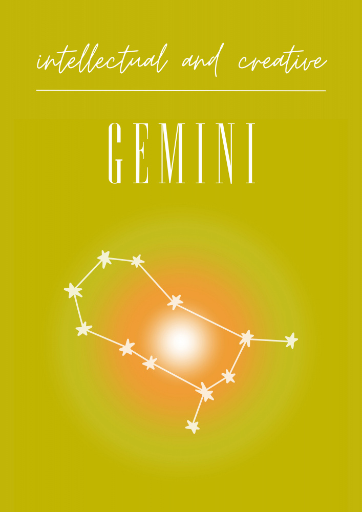 Gemini Zodiac Print Art von Amélie