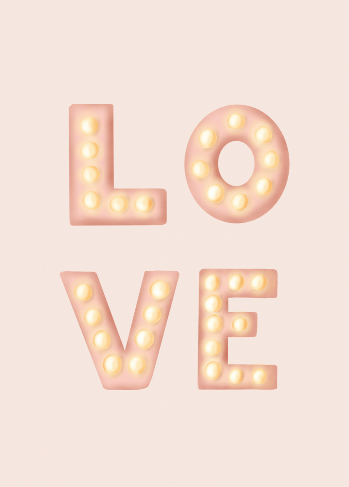 LOVE Light Letters Pink von Aminah Eleonora