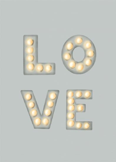 LOVE Light Letters Green