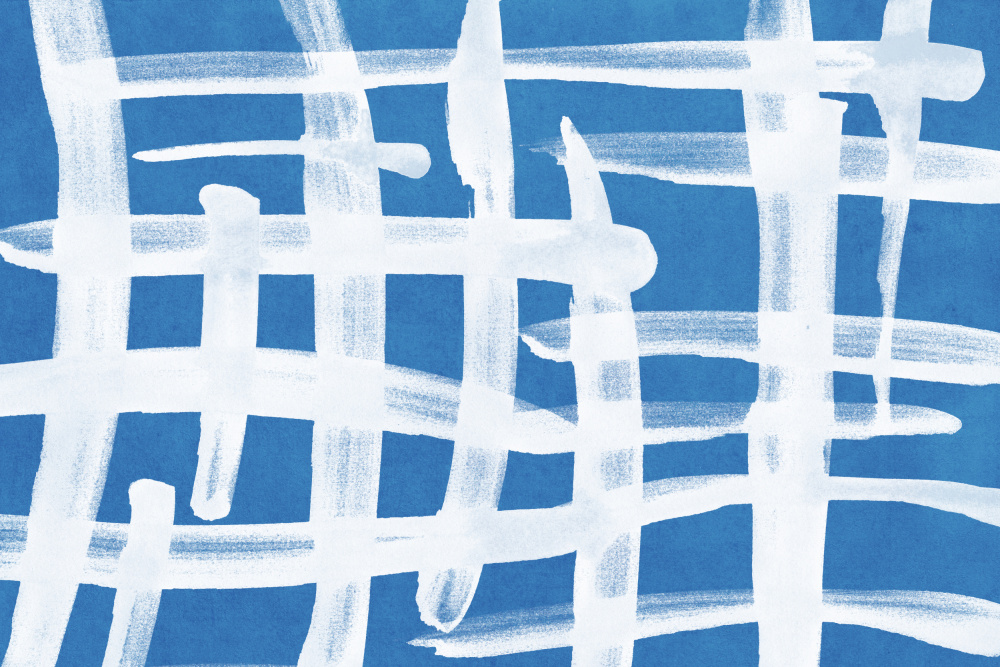 Abstract Lines Blue and White 02 von amini54