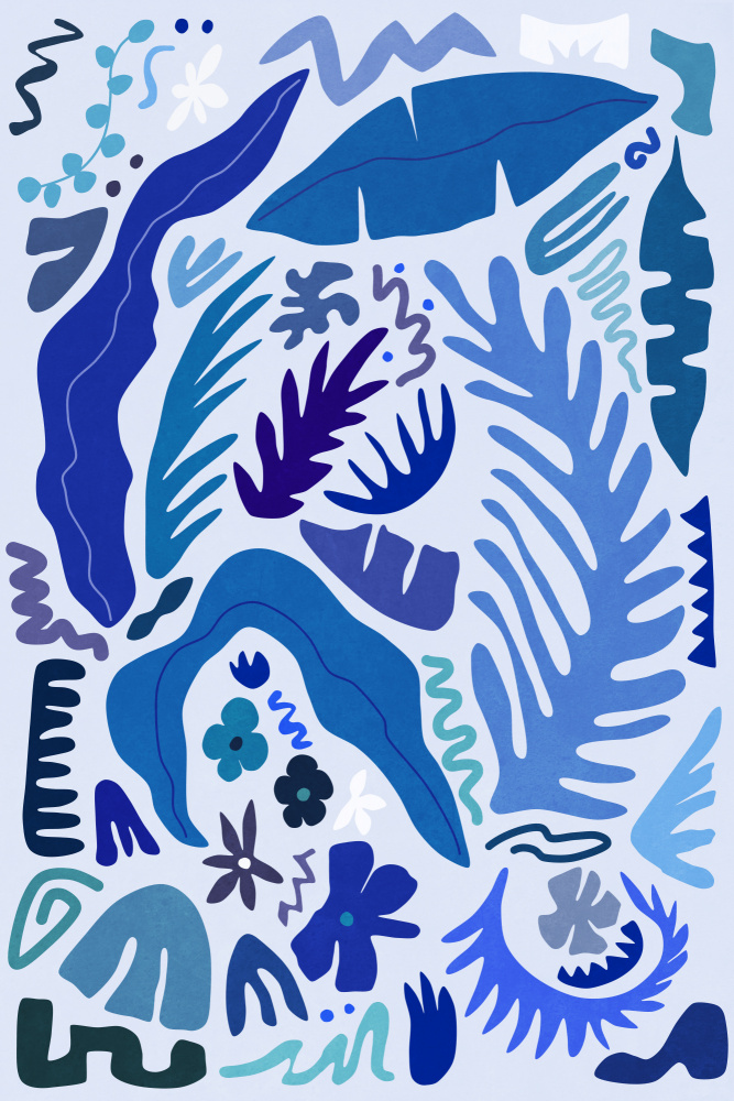 Blue Garden Colors and Shapes von amini54