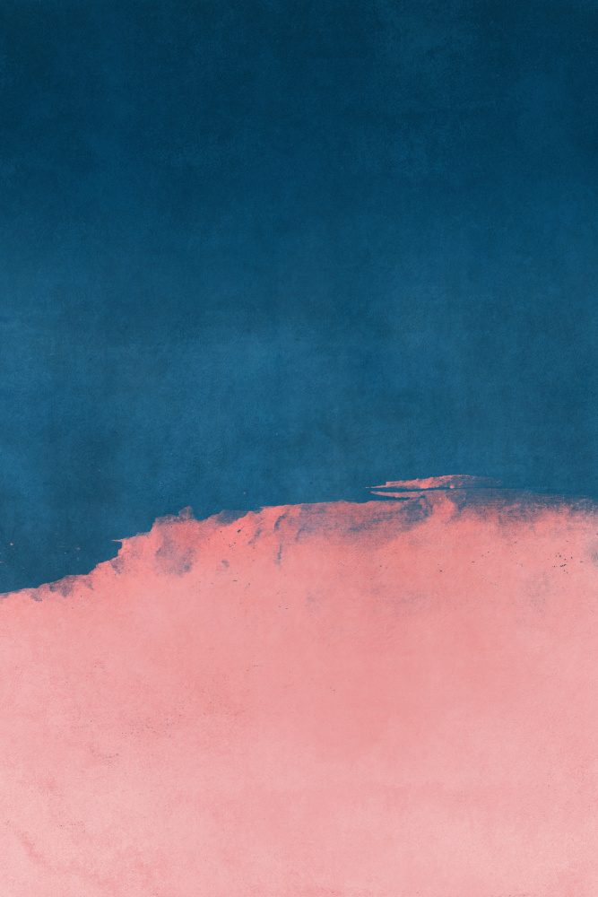 Minimal Landscape Pink and Navy Blue 01 von amini54