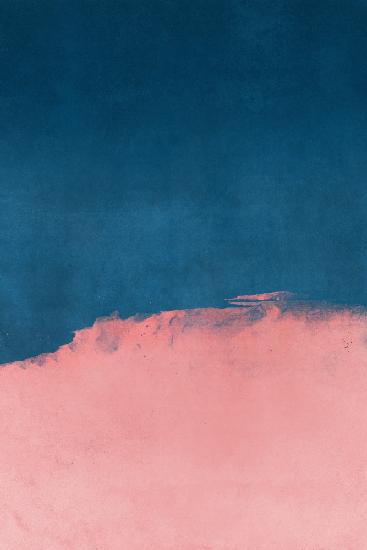 Minimal Landscape Pink and Navy Blue 01